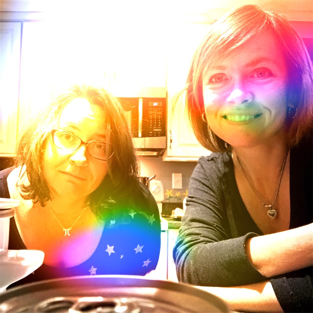 My sister and I being silly on New Year's Eve.
